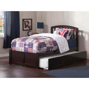 Richmond Twin Extra Long Bed with Footboard and Twin Extra Long Trundle in Espresso