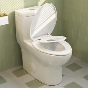 Ally Children's Potty Training 1-Piece 1.1/1.6 GPF Dual Flush Elongated Toilet in Glossy White, with Child Seat