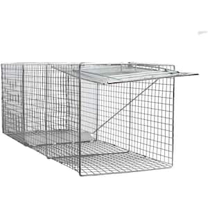 Large One Door Catch Release Heavy-Duty Humane Cage Live Animal Traps for Foxes and Other Similar Sized Animals(2-Pack)