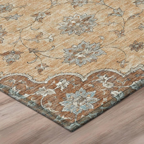 Chantille Machine Washable Indoor/Outdoor Abstract ACN3081 Copper 10 ft. x 14 ft. Area Rug