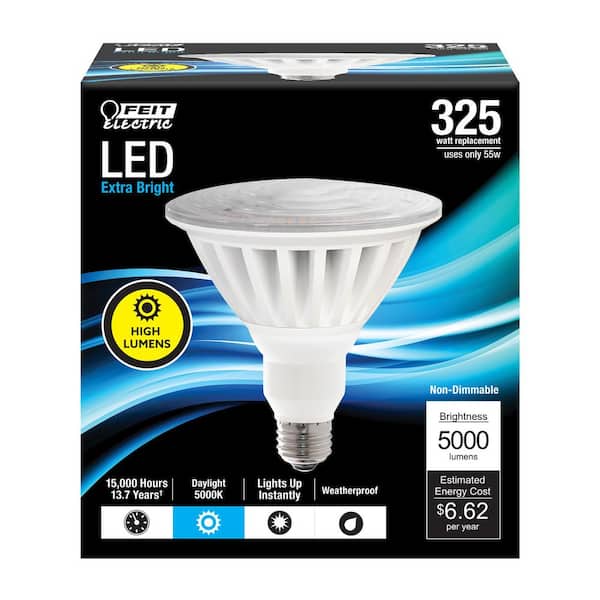 Feit Electric 325-Watt Equivalent PAR38 Extra Bright 5000 Lumens LED Light Bulb in Daylight (5000K) (12-Pack)