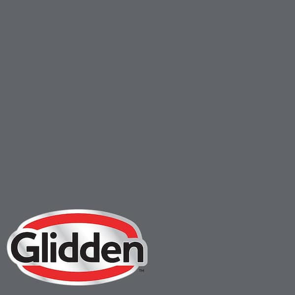 Glidden Essentials 1 gal. #HDGCN39D Dark Grey Silk Flat Exterior Paint