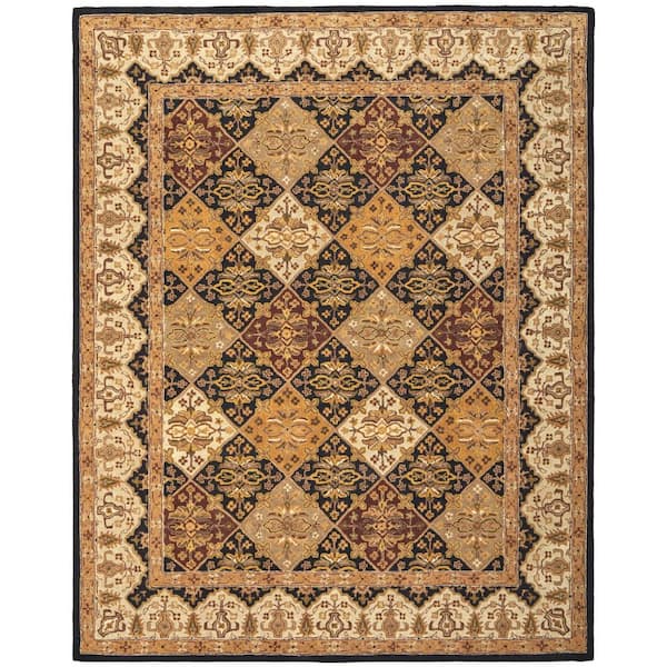 Black 8 x 10 ft. Tufted Geometric Rectangle Indoor Area Rug