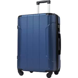 24 in. Blue Lightweight Hardshell Luggage Spinner Suitcase with TSA Lock (Single Luggage)