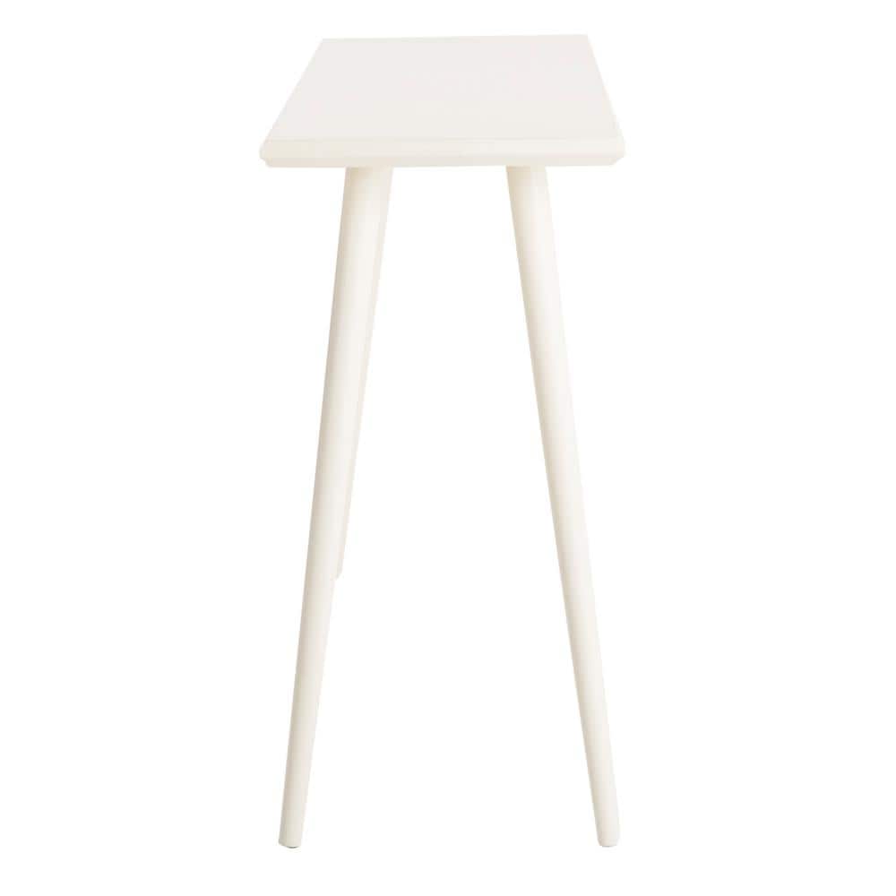 Transitional 47'' White Pine Wood Sleek Console Table