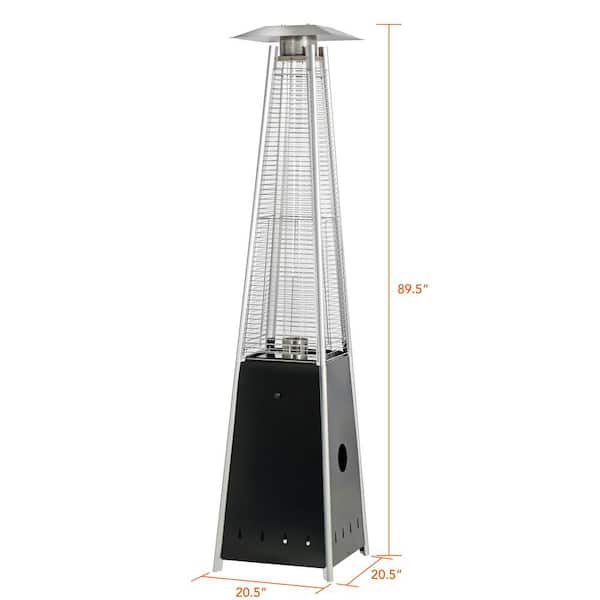 Pyramid Patio Heater 89.5 in. BTU Outdoor Propane Heater, Spiral Flame Patio Heater SRPH98 - The
