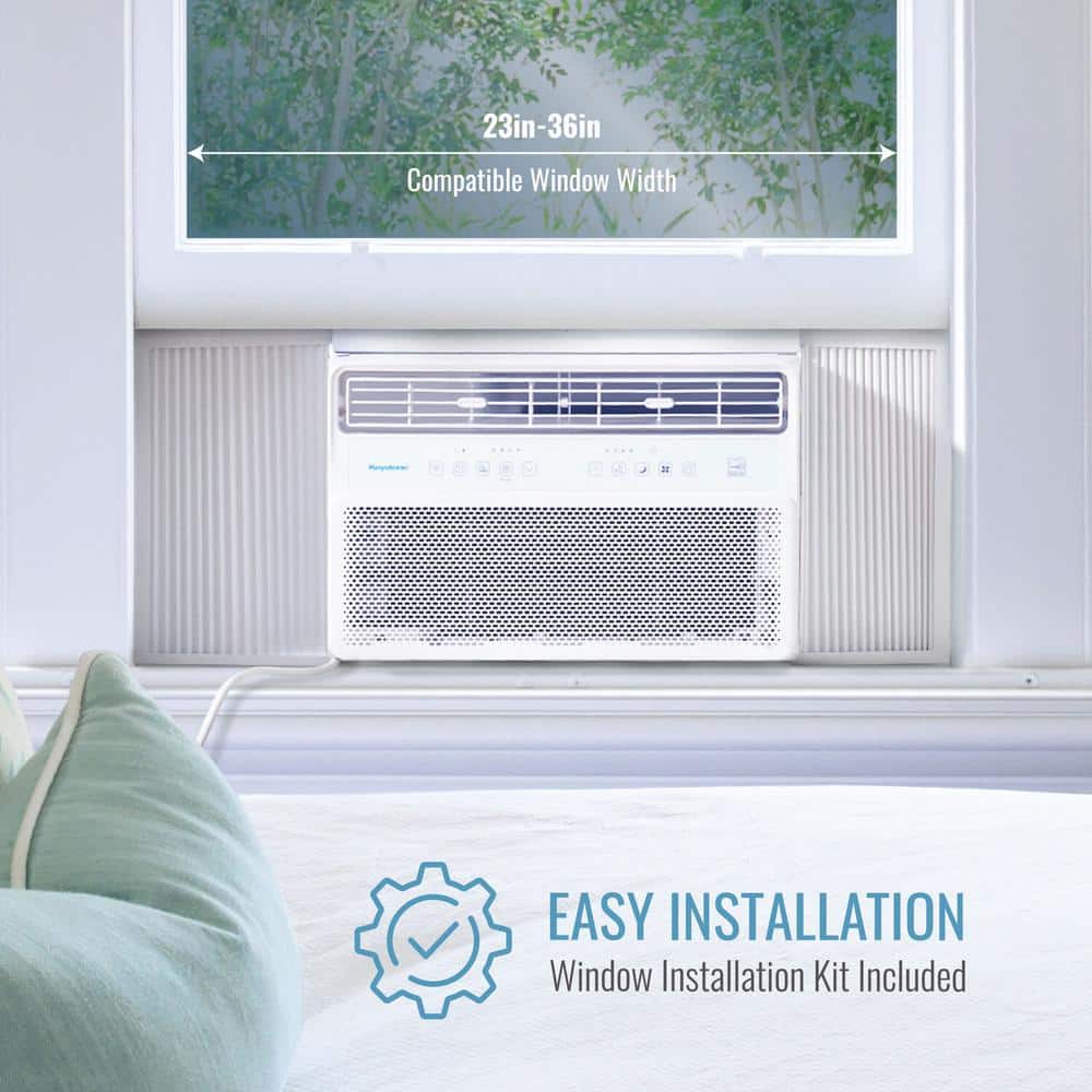 Keystone 12,000 BTU White Window Air Conditioner with Remote