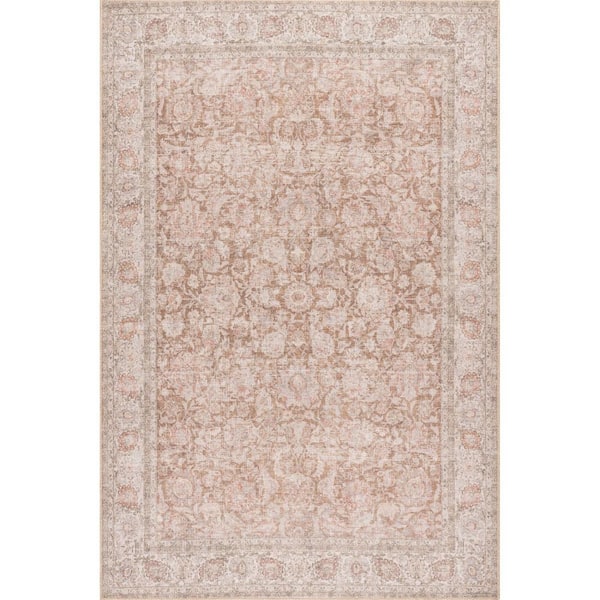 nuLOOM Hillstone Collection Traditional Vintage Medallion Glenette Rust 4 ft. x 6 ft. Area Rug