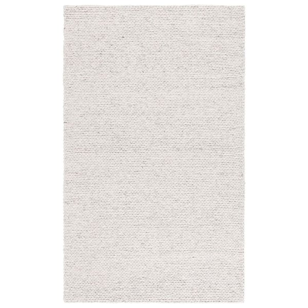 Natura 4 ft. x 6 ft. Light Gray/Beige Solid Marle Area Rug
