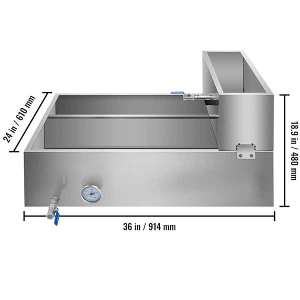 VEVOR 35.8 in. x 24 in. x 18.5 in. Stainless Steel Evaporator Sap Stove  with Divided Pan and Feed Pan for Boiling Maple Syrup ZFQ2X3GB000000001V0 -  The Home Depot