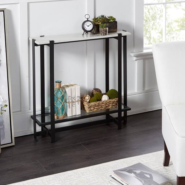 Silverwood Furniture Reimagined Moira, Acrylic Console Table With Shelf
