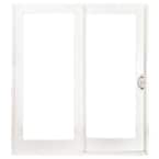 72 in. x 80 in. Woodgrain Interior and Smooth White Exterior Right-Hand Composite Sliding Patio Door