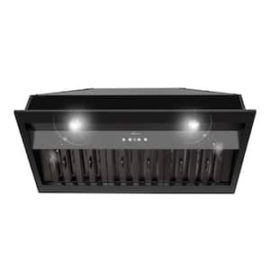 36 in. Ducted Ultra Quiet Under Cabinet Range Hood in Matte Black Stainless Steel with Dimmable Lights 3-Speeds 600CFM