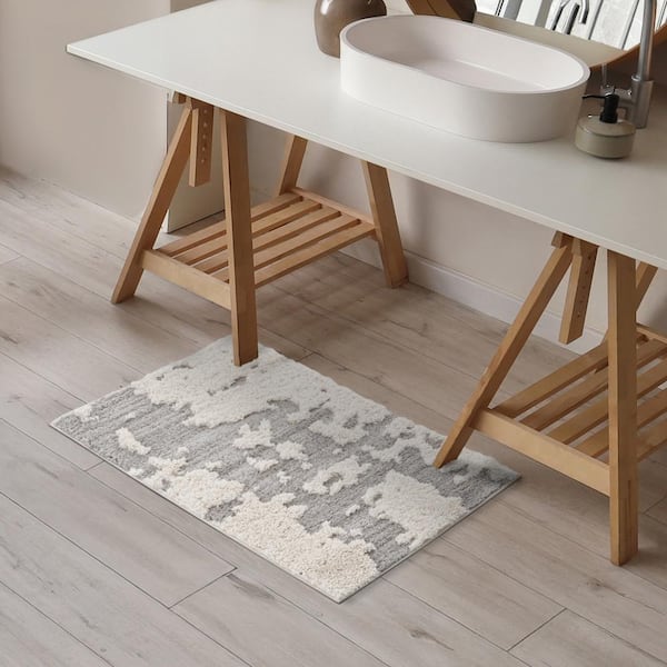 Artisan Shag Ivory 2 ft. x 3 ft. Abstract Indoor Area Rug
