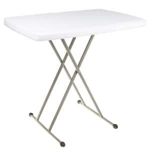 30 in. White Plastic Folding High Top Table