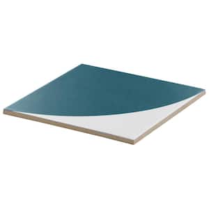 Stacy Garcia Tori Deco Teal 7.87 in. x 0.33 in. Matte Porcelain Floor and Wall Tile Sample