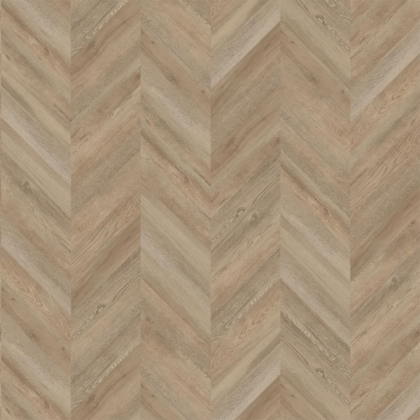 Wood Chevron Decorative Vinyl Floor Mat – 2' x 3' 