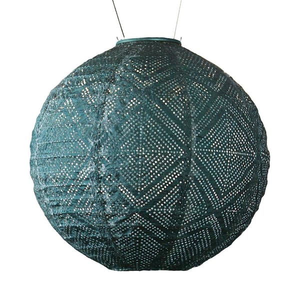 SOJI Stella Globe Market 2-Light Outdoor LED Chandelier in Green