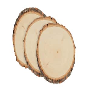 1 in. x 6 in. x 6 in. Basswood Small Round Live Edge Project Panel (3-pack)