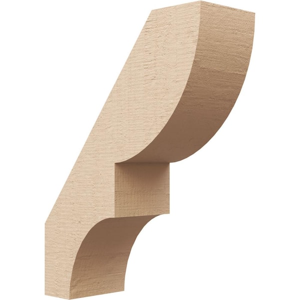 Ekena Millwork 5 in. x 18 in. x 14 in. Ridgewood Rough Cedar Woodgrain Timberthane Polyurethane Knee Brace, Primed