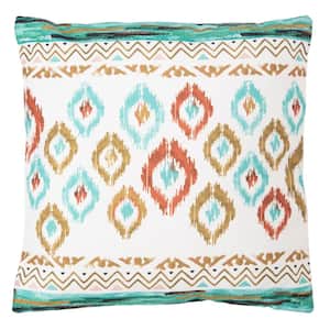Abela Multi-Color Square Outdoor Throw Pillow