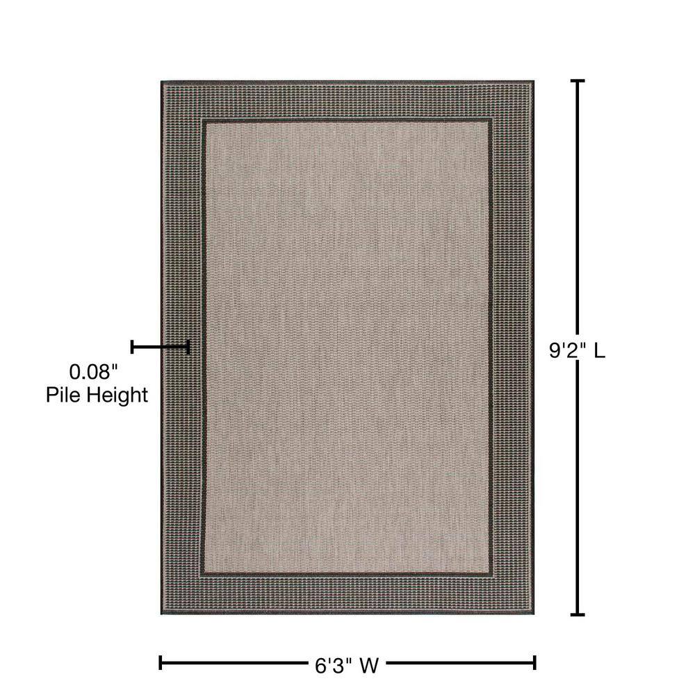 Handmade Gray Synthetic 6' x 9' Easy-Care Area Rug