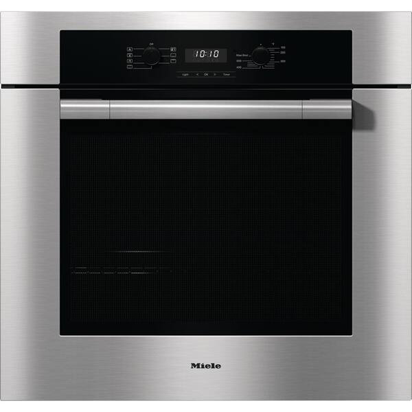 Miele 30 in. Single Electric Wall Oven with True Convection Self-Cleaning in Stainless Steel