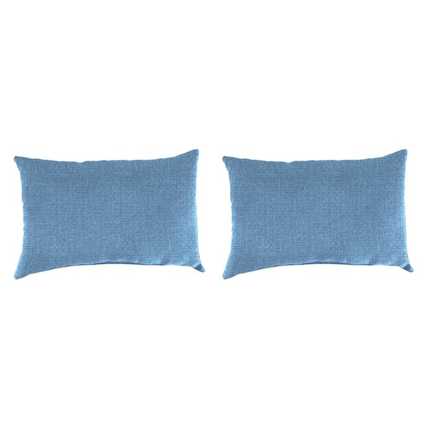Jordan Manufacturing 18 in. L x 12 in. W x 4 in. T McHusk Chambray Outdoor Lumbar Throw Pillow (2-Pack)