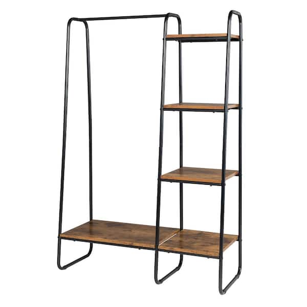 Karl home Brown Medium Density Fiberboard (MDF) Clothes Rack 39.38 in ...