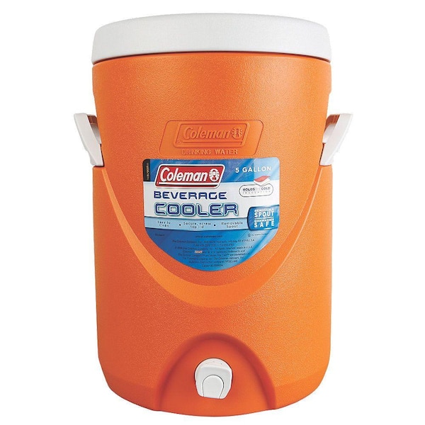 Coleman 5-Gallon Beverage Cooler, Orange