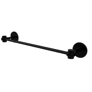 Satellite Orbit One Collection 24 in. Towel Bar with Twisted Accents in Matte Black
