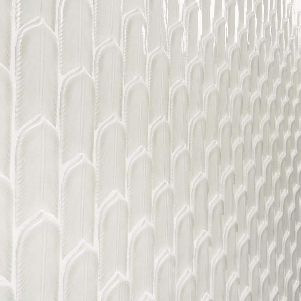 Ice Green Ceramic Herringbone Mosaic Tile 12x12
