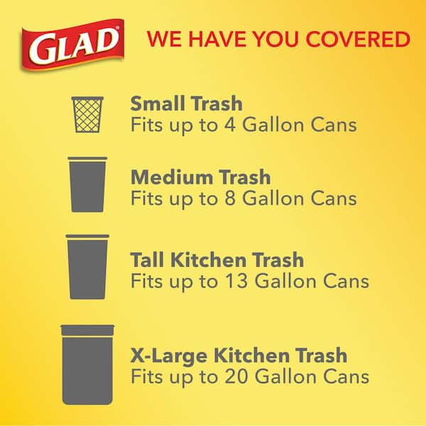 Glad ForceFlex Fresh Clean Maxstrength Tall Kitchen Drawstring Trash Bags  34 Count - 13 Gallon - Randalls
