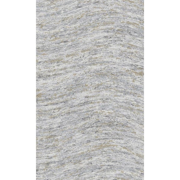 Walls Republic Grey Distressed Wavy Textured Metallic Shelf Liner Non-Woven Wallpaper Double Roll (57 sq. ft.)