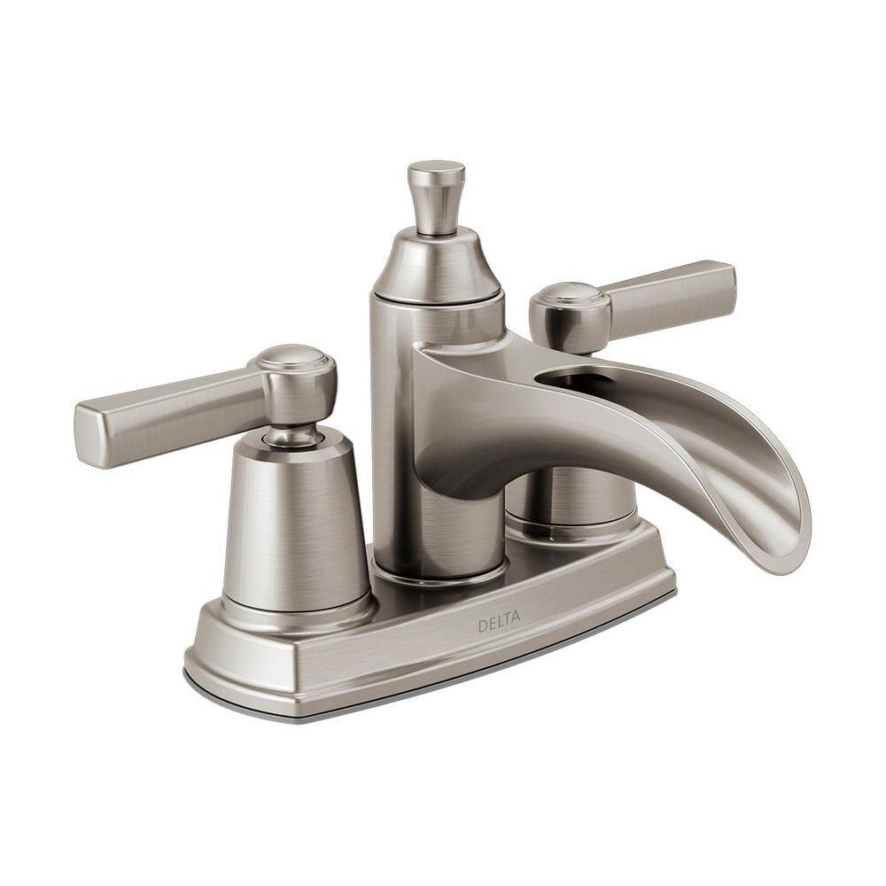 Delta Davis 4 In Centerset 2 Handle Bathroom Faucet In Spotshield