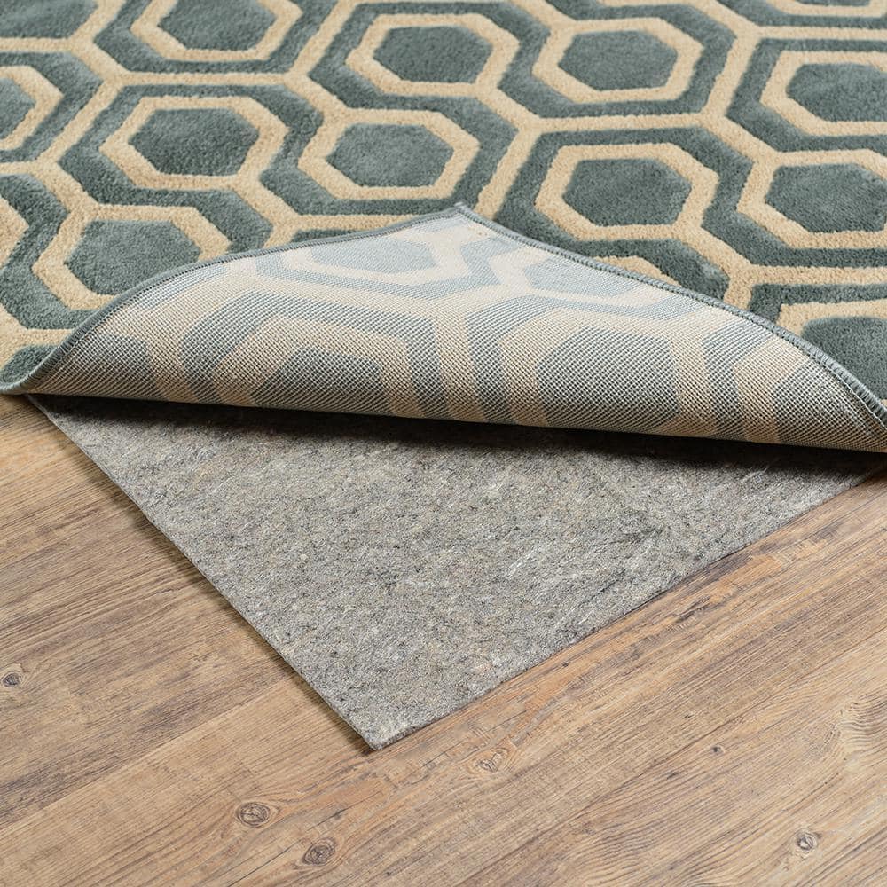 Home Must Haves 1/3 Thick Premium Non-Slip Reduce Noise Carpet Mat for Hardwood Floor Rug Pad, 2' x 7' Feet, Grey
