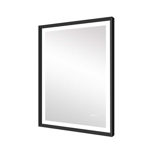 Unbranded 28 in. W x 36 in. H Rectangular Aluminum Framed LED Wall Mount Anti-Fog Modern Decorative Bathroom Vanity Mirror