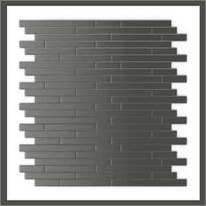 Linox DG Dark Gray 12.09 in. x 11.97 in. x 5mm Metal Self-Adhesive Wall Mosaic Tile (6.03 sq. ft./Case)