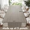FUFU&GAGA Wooden Gray Wood Grain 118 in. Width Rectangle Double Pedestal Double-based Dining Table for 10 KF210253-034