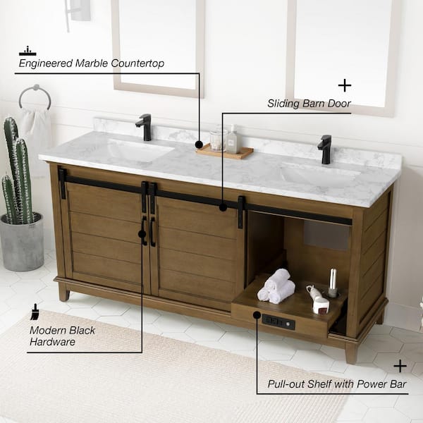 15 Examples Of Bathroom Vanities That Have Open Shelving