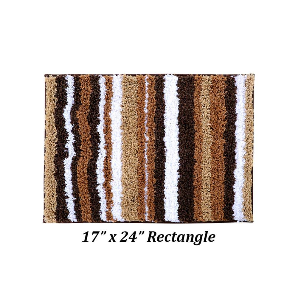 Cafe Cozy 17" x 24" Polyester Anti-Skid Bath Rug