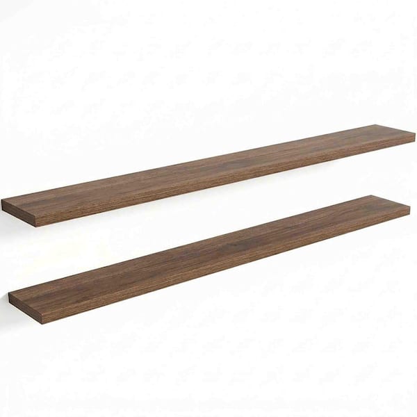 1 2 3 4 WOOD SHELF WALNUT 4点セット 新品 72 in. W x 8 in. D Walnut Floating Shelves Decorative Wall Shelf