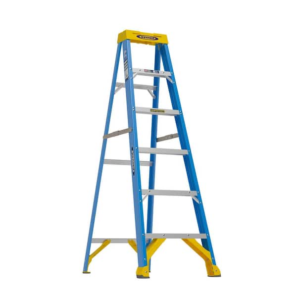 6 ft. Fiberglass Step Ladder (10 ft. Reach Height) with 250 lb. Load Capacity Type I Duty Rating