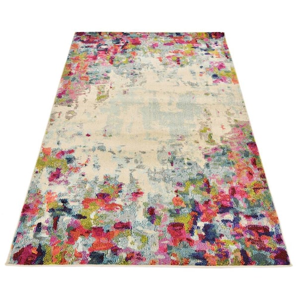 Unique Loom Joyous Chromatic Area Rug - 4' x 6' Multi