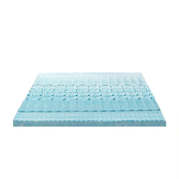 Zinus Green Tea Cooling Gel Memory Foam Zoned Support 2 in. Queen Mattress Topper