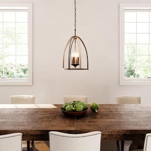 Tally Collection 4-Light Antique Bronze Chandelier