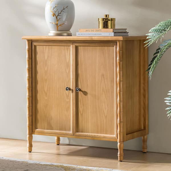 JAYDEN CREATION Fay Oak Transitional 32.2 in. 2-Door Cabinet with