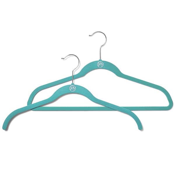 Joy Mangano Green Velvet Shirt Hangers 24-Pack