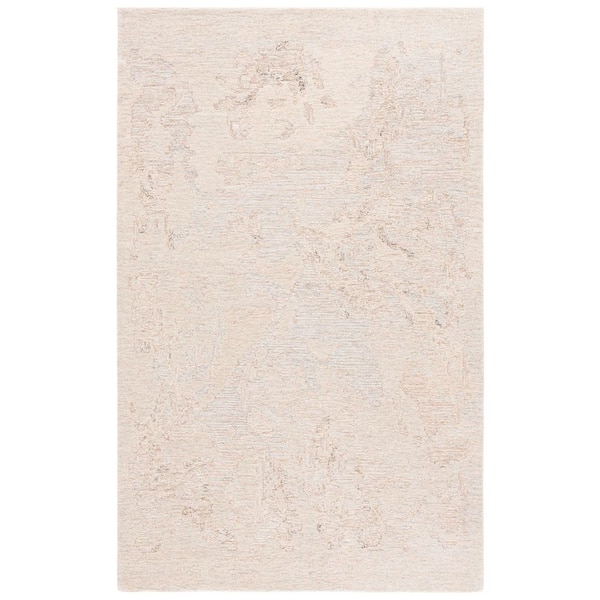 Ebony 3 ft. x 5 ft. Beige/Rust High-Low Abstract Area Rug