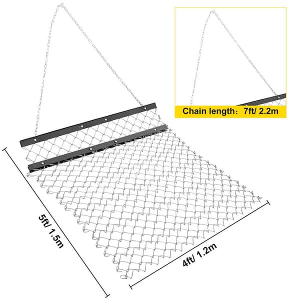 Drag Harrow For Driveway 4FT & Lawn Leveling - Heavy Duty Chain Rake ...